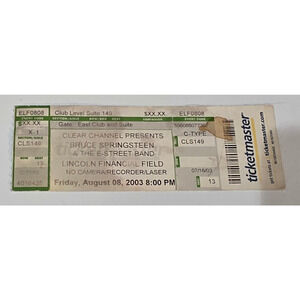 Bruce Springsteen Concert Ticket Stub 2003 Lincoln Financial Field Philadelphia